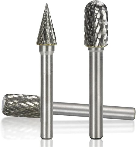 6mm Shank Rotary Burr Bit C E H M W Type Double Cut Rotary Files Tungsten Carbide Burrs for Metal Wood Carving Tool 5Pcs in Saudi Arabia