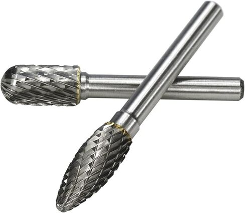 6mm Shank Rotary Burr Bit C E H M W Type Double Cut Rotary Files Tungsten Carbide Burrs for Metal Wood Carving Tool 5Pcs in Saudi Arabia