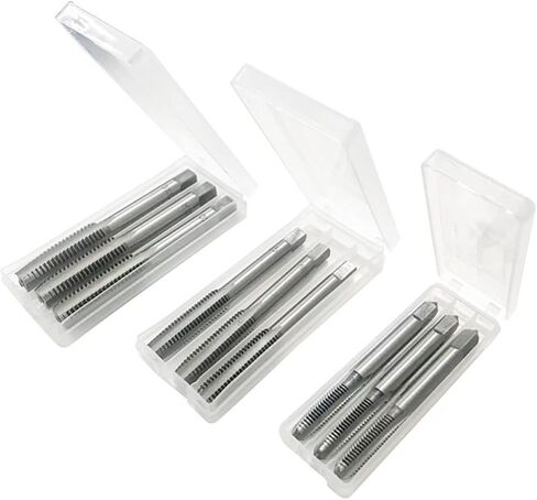 Machine Thread Screw Taps M2-M24 Straight Fluted Screw Thread Tap Metric Plug Hand Taps Drill Bit Set Hand Tools 3Pcs(3pcs M10x1.5) in Saudi Arabia