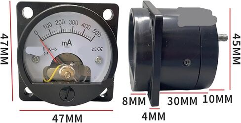 قطعة واحدة من مقياس Ammeter So-45 Round Panel Black 47x47mm (50ama) in Kuwait
