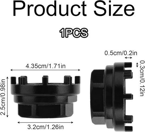 8-Tooth Spline Bike Bottom Bracket Tool, Steel Cassette Lockring Tool Sealed Sleeve Bicycle Flywheel Remover Compatible with SRAM Truvativ ISIS in Saudi Arabia