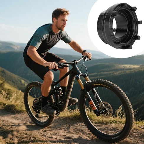 8-Tooth Spline Bike Bottom Bracket Tool, Steel Cassette Lockring Tool Sealed Sleeve Bicycle Flywheel Remover Compatible with SRAM Truvativ ISIS in Saudi Arabia