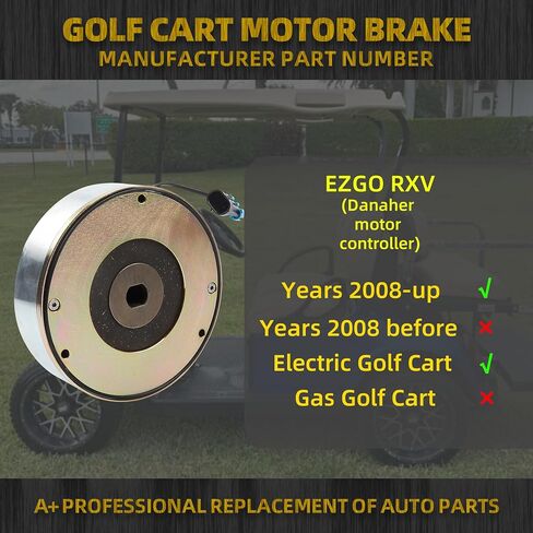 Dasbecan Golf Cart Motor Electric Brake Compatible with EZGO RXV 2008-2019 48V Electric & Elite Lithium Replace# 617766 610065 in Saudi Arabia