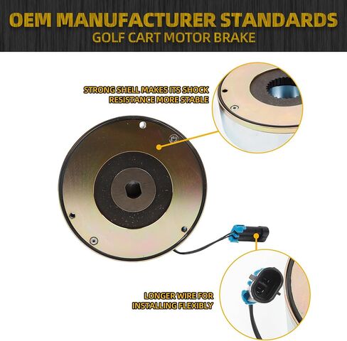 Dasbecan Golf Cart Motor Electric Brake Compatible with EZGO RXV 2008-2019 48V Electric & Elite Lithium Replace# 617766 610065 in Saudi Arabia