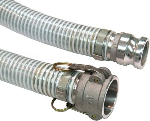 1500 مجموعة من خرطوم الشفط/التفريغ PVC واضح ، 2 "CAM و CAM من الألومنيوم وتوصيل الأخدود ، 29.8" HG تصنيف الفراغ 65 PSI الحد الأقصى ، الطول 10 "، 2" معرف in Saudi Arabia