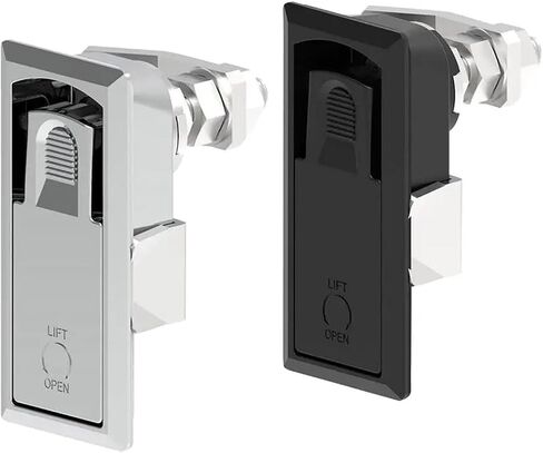 XK146-2 Industrial Electric Cabinet Black Plastic Keyless Percussion Close Inline Panel Latch Lock 1Pcs(XK146-2W) in Saudi Arabia