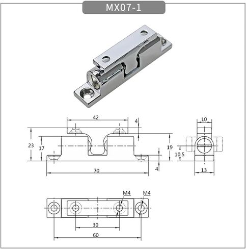 المعدات الصناعية قفل الكرة مرنة القفل قفل المعدات الصناعية قفل الباب الخفي 1pcs (MX07-1 70mm) in Saudi Arabia