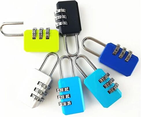 3 Digit Combination Code Lock Mini Portable Backpack Zipper Lock Travel Luggage Padlock Dormitory Cabinet Security Password Lock 1Pcs(Pink) in Saudi Arabia