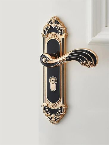Door Lock with Keys Apartment Room Door Lock Zinc Alloy Black Gate Locks Security Door Hardware 1Pcs(C_50MM) in Saudi Arabia