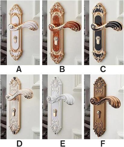 Door Lock with Keys Apartment Room Door Lock Zinc Alloy Black Gate Locks Security Door Hardware 1Pcs(C_50MM) in Saudi Arabia