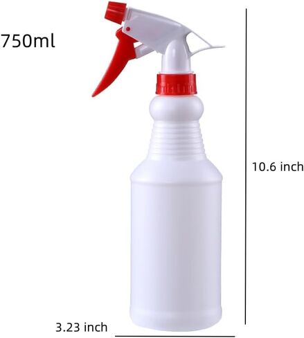 26 Oz Spray Bottles, Mist/Stream, Large Squirt Bottles, Leak Proof Plastic Water Spray Bottle for Cleaning, Gardening, Plant, Hair Styling-White in Saudi Arabia