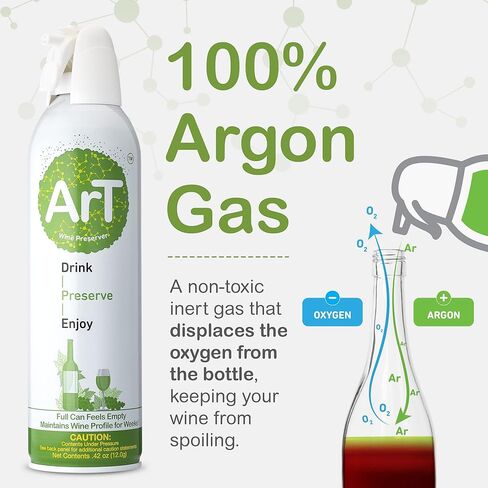 Wine Preserver Gas for Wine, Whiskey, and more, Argon Wine Presever for Wine Preservation, Argon Gas with Wine Bottle Stopper, Preserves White & Red Wine Up to 30 Days in Saudi Arabia
