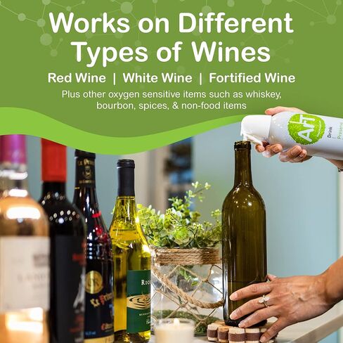 Wine Preserver Gas for Wine, Whiskey, and more, Argon Wine Presever for Wine Preservation, Argon Gas with Wine Bottle Stopper, Preserves White & Red Wine Up to 30 Days in Saudi Arabia