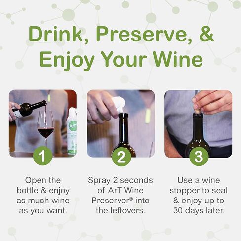 Wine Preserver Gas for Wine, Whiskey, and more, Argon Wine Presever for Wine Preservation, Argon Gas with Wine Bottle Stopper, Preserves White & Red Wine Up to 30 Days in Saudi Arabia