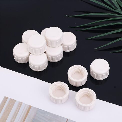 12pcs 1/2 بوصة pvc pipe end end end thread cap cap ledapters ، pvc cap for plumbing diy provessions repair and rivrection systems ، bspt connection (White) in Saudi Arabia