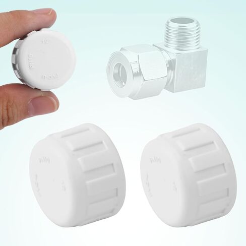 12pcs 1/2 بوصة pvc pipe end end end thread cap cap ledapters ، pvc cap for plumbing diy provessions repair and rivrection systems ، bspt connection (White) in Saudi Arabia