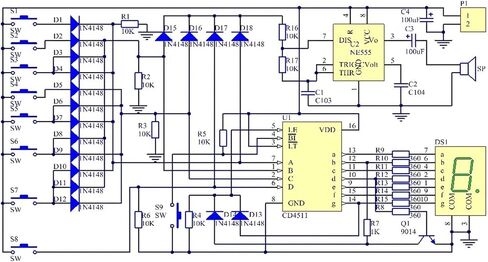 CD4511 8-Way Display Display Repless Kit 8-Way Electronic Contrach Contest Teaching Assembly Assembly DIY Parts in Saudi Arabia