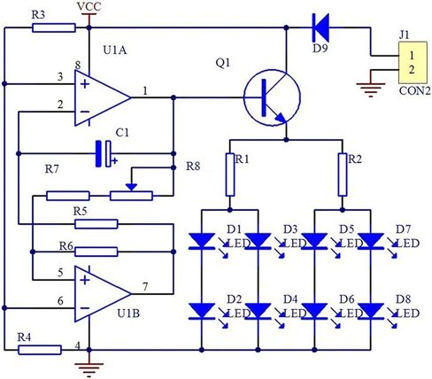 LM358 تنفس مصباح لحام طقم مجموعة التدريب على تجربة التدريب على الإنتاج الإلكتروني للاهتمام أجزاء DIY in Saudi Arabia