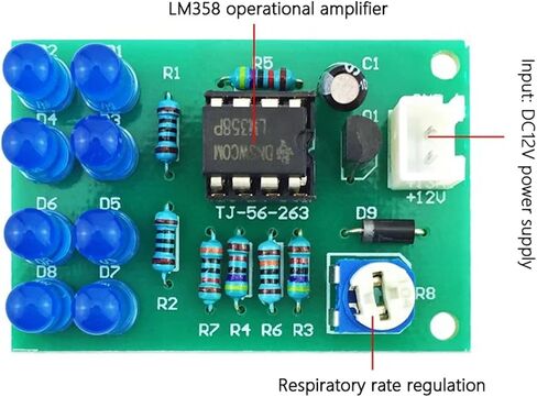 LM358 تنفس مصباح لحام طقم مجموعة التدريب على تجربة التدريب على الإنتاج الإلكتروني للاهتمام أجزاء DIY in Saudi Arabia
