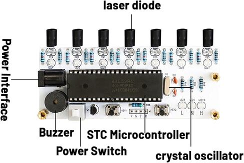 DIY Laser Harp Electronic Kit 51 Microcontroller القيثارة الإلكترونية لمشروع لحام التصنيع الإلكتروني in Saudi Arabia