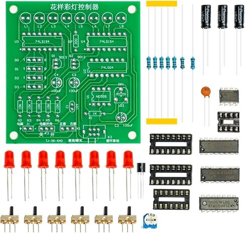 Pattern Color Light Controller LED Circulating Water Light Digital Circuit Electronic DIY Welding Production Kit in Saudi Arabia