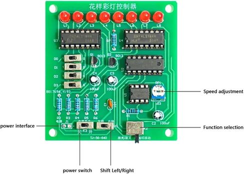 Pattern Color Light Controller LED Circulating Water Light Digital Circuit Electronic DIY Welding Production Kit in Saudi Arabia