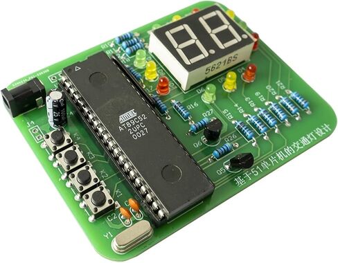 أضواء إشارة المرور ، وأشعة المرور ، وأشعة المرور 51 مجموعة DIY Microcontroller ، والتدريب الإلكتروني ، واللحام ، والإنتاج ، ELE in Saudi Arabia