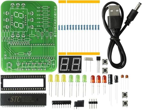أضواء إشارة المرور ، وأشعة المرور ، وأشعة المرور 51 مجموعة DIY Microcontroller ، والتدريب الإلكتروني ، واللحام ، والإنتاج ، ELE in Saudi Arabia