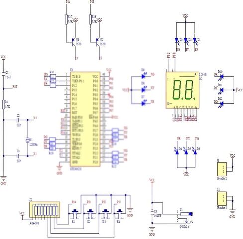 أضواء إشارة المرور ، وأشعة المرور ، وأشعة المرور 51 مجموعة DIY Microcontroller ، والتدريب الإلكتروني ، واللحام ، والإنتاج ، ELE in Saudi Arabia