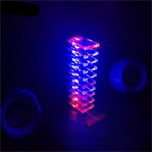 التحكم في الصوت الإلكترونية الكريستال عمود إنتاج مكعب LED DIY الإنتاج ممارسة الصوت طيف الموسيقى الطيف in Saudi Arabia