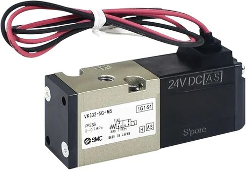 1PCS VK332 ثنائية الموضعين ثلاثية الملف اللولبي الصمام DC24V VK332-5G-M5 VK332V-5G-01 (VK332V-5G-M5) in Kuwait