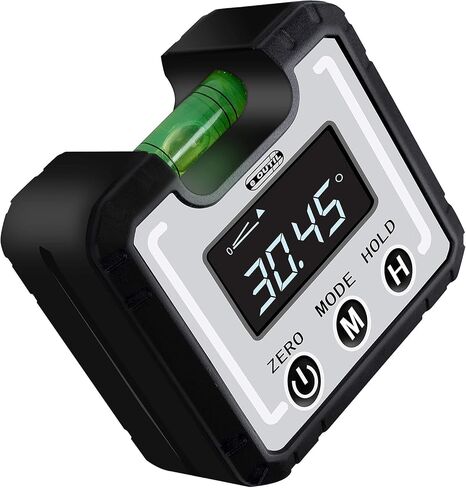 Finder Digital Finder Magnetic & Level Bubble Vial 4 × 90 ° زاوية مقياس الميل ، مقفات المقياس ذات المستوى الصغير للأعمال الخشبية ، البناء ، منشار الطاولة ، الجدار العمودي (أبيض) in Kuwait