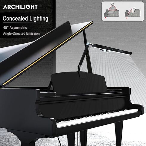 Clip Stella-Pro Piano Light Arm Clip على: التصميم المهني ، الإضاءة غير المتماثلة ، مضادة للوهج ، مستشعر الضوء ، 3000K ~ 6500K CCT قابل للتعديل ، قابلاً للضايق + التحكم عن بُعد ، حماية 12W LED العين in Saudi Arabia