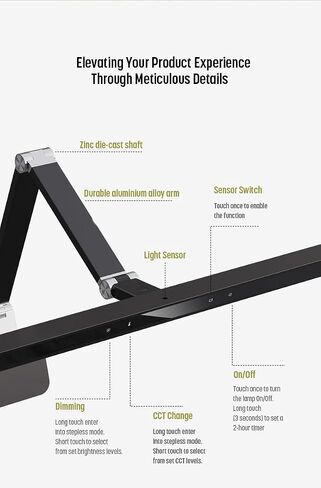 Clip Stella-Pro Piano Light Arm Clip على: التصميم المهني ، الإضاءة غير المتماثلة ، مضادة للوهج ، مستشعر الضوء ، 3000K ~ 6500K CCT قابل للتعديل ، قابلاً للضايق + التحكم عن بُعد ، حماية 12W LED العين in Saudi Arabia