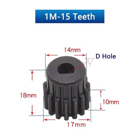 Pinion Hardware for Mechanical Rotation 1pcs 15T-19T 1M D Hole Spur Gear with Step 1 Mod 15 16 17 18 19 Teeth Steel Metal Motor Gear Bore 5x4.5/6x5/6x5.5/8x7/8x7.5mm(6x5.5mm-18 Teeth) in Kuwait