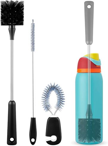 EasyAcc [3 Pack] Water Bottle Cleaner Brush for Owala Stanley Hydroflask, Long Handle Water Bottle Scrubbing Brush, with Straw Cleaner & Nipple Brush, for Coffee Mugs, Tumblers, Ice Tea Jars in Kuwait