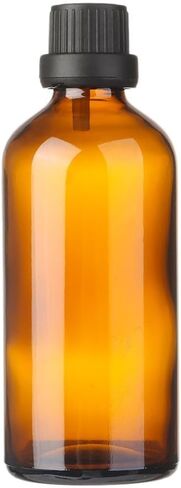 Leak Proof Liquid Orifice Reducer Dropper Eye Dropper Bottle Amber Glass Bottles For Essential Oils Perfume Aromatherapy(100ML) in Saudi Arabia