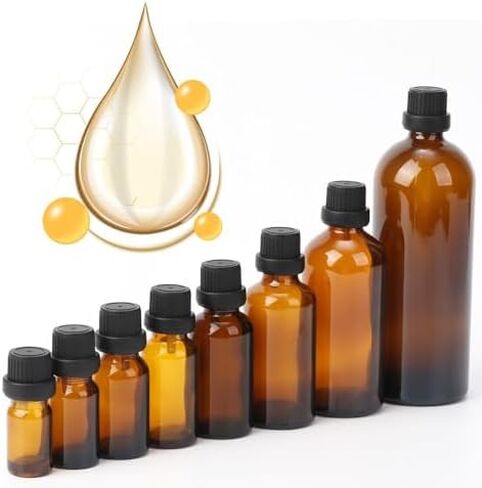 Leak Proof Liquid Orifice Reducer Dropper Eye Dropper Bottle Amber Glass Bottles For Essential Oils Perfume Aromatherapy(100ML) in Saudi Arabia