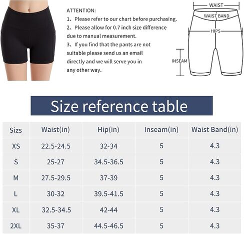 Women's High Waist Yoga Shorts with Pockets Sports Tummy Control Biker Running Workout Athletic Gym Shorts 5'' in Saudi Arabia