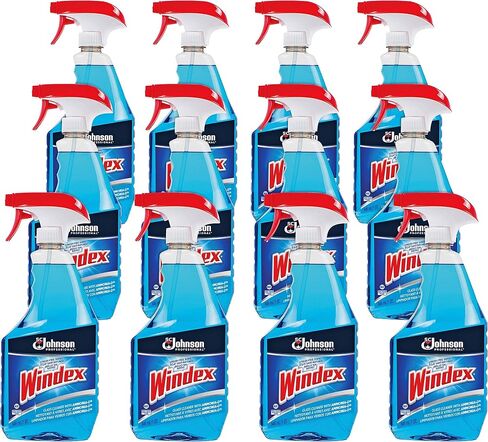 Windex Powerized Glass Cleaner with Ammonia-D (32-Ounce, 12-Pack, Spray Bottles) in Kuwait