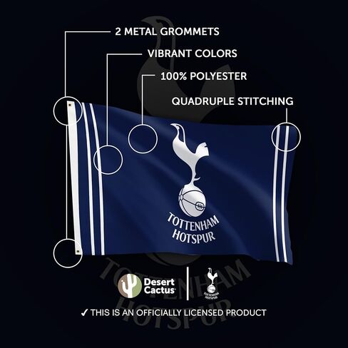 Desert Cactus Tottenham Hotspur Folbow Soccer SPERS 100 ٪ Polyester Indoor Outdoor 3X5 FET FLAGS (Flag A) in Saudi Arabia