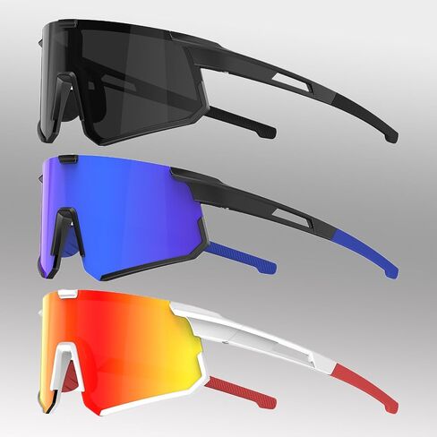 Polarized Mens Sunglasses Sports Sunglasses for Men Women for Running Cycling 3 Pack in Saudi Arabia