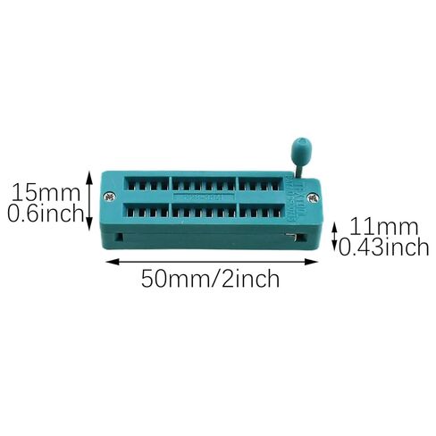 RLECS 4PCS 28 PIN Universal ZIF IC Test Test Socket Base Base 2.54mm MIM for Microcontroller and Solder Oper in Saudi Arabia