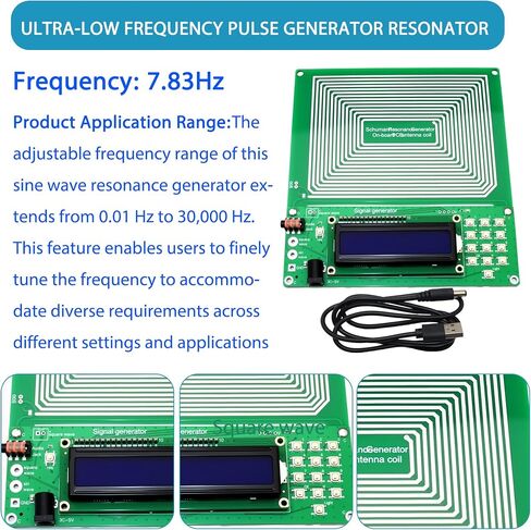 Schumann Wave Resonance Generator 7.83Hz,Adjustable Sine Wave Resonance Generator 0.01Hz~200000Hz Ultra-Low Frequency Pulse Generator Comes with A Complimentary Power Cord in Saudi Arabia