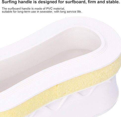 plplaaoo PVC 8 Shape Surfboard Insert Handle Surfing Board Surf Rescue Accessory for Water Sports PVC Material 12cm Length 4.5cm Height 58g Weight 1PC in Saudi Arabia