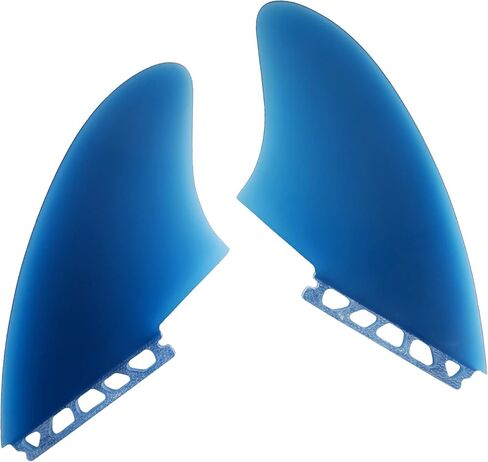 Aqubona Twin Keel Fins ، Tab Single Dual Tabs Fins Surfboard Fins ، Twin Fishail Surfboard Fins Twin Keels - Smooth Fiberglass Flex in Kuwait