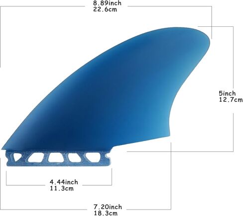 Aqubona Twin Keel Fins ، Tab Single Dual Tabs Fins Surfboard Fins ، Twin Fishail Surfboard Fins Twin Keels - Smooth Fiberglass Flex in Kuwait