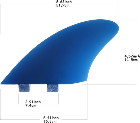 Aqubona Twin Keel Fins ، Tab Single Dual Tabs Fins Surfboard Fins ، Twin Fishail Surfboard Fins Twin Keels - Smooth Fiberglass Flex in Kuwait