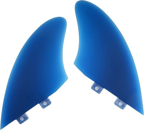 Aqubona Twin Keel Fins ، Tab Single Dual Tabs Fins Surfboard Fins ، Twin Fishail Surfboard Fins Twin Keels - Smooth Fiberglass Flex in Kuwait