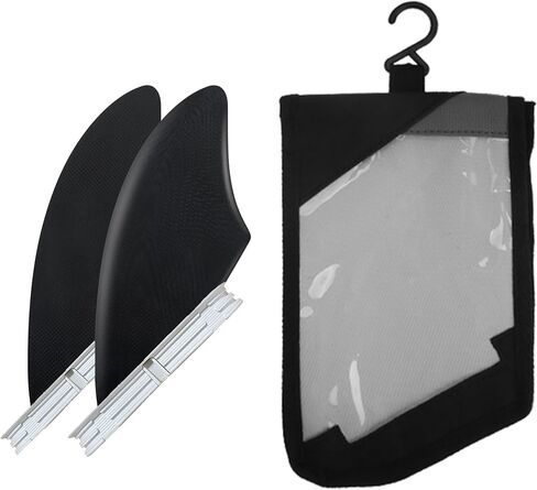 Aqubona Twin Keel Fins ، Tab Single Dual Tabs Fins Surfboard Fins ، Twin Fishail Surfboard Fins Twin Keels - Smooth Fiberglass Flex in Kuwait